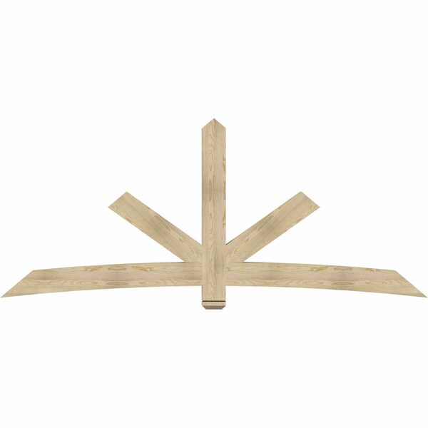 Ekena Millwork Alberta Rough Sawn Timber Gable Bracket, Douglas Fir, 108"W x 45"H x 4"D x 6"F, 10/12 Pitch GBW108X45X0406ALB00RDF - main